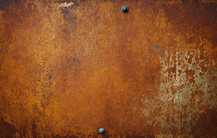 Shabby Rust on Metal Plate Texture Image